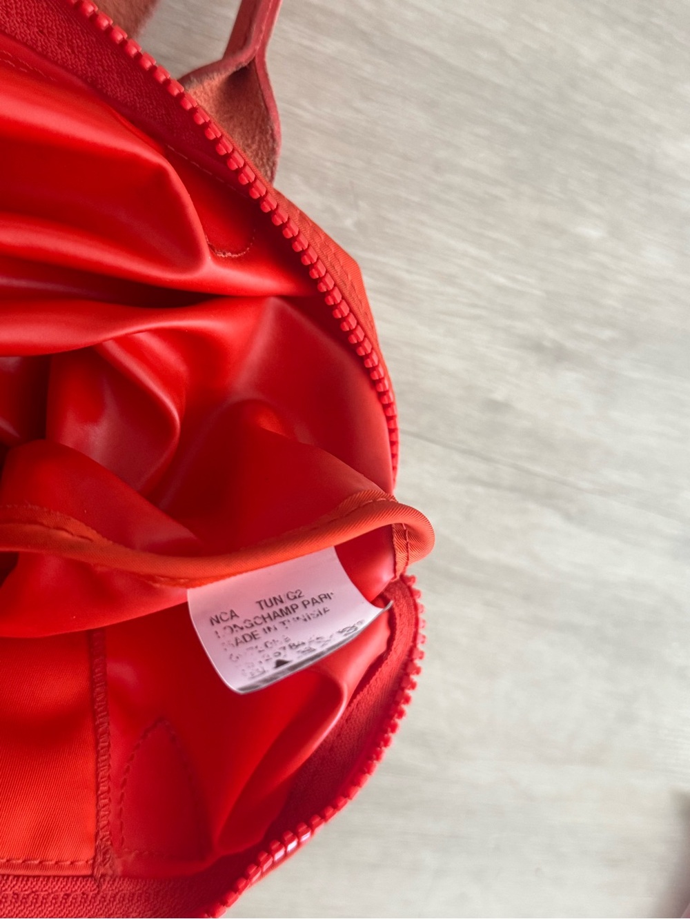 Longchamp red Le Pliage Modele Depose Small Tote with Adjustable Strap - Picture 14 of 14